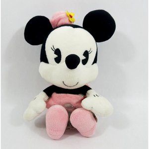 8" Disney Store Plush Bobblehead Minnie Mouse With Pink Hat skirt Toy Animal